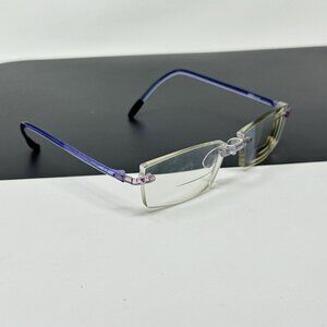Eyephorics Eyeglasses  Purple Swiss Rimless Frame Only  Read